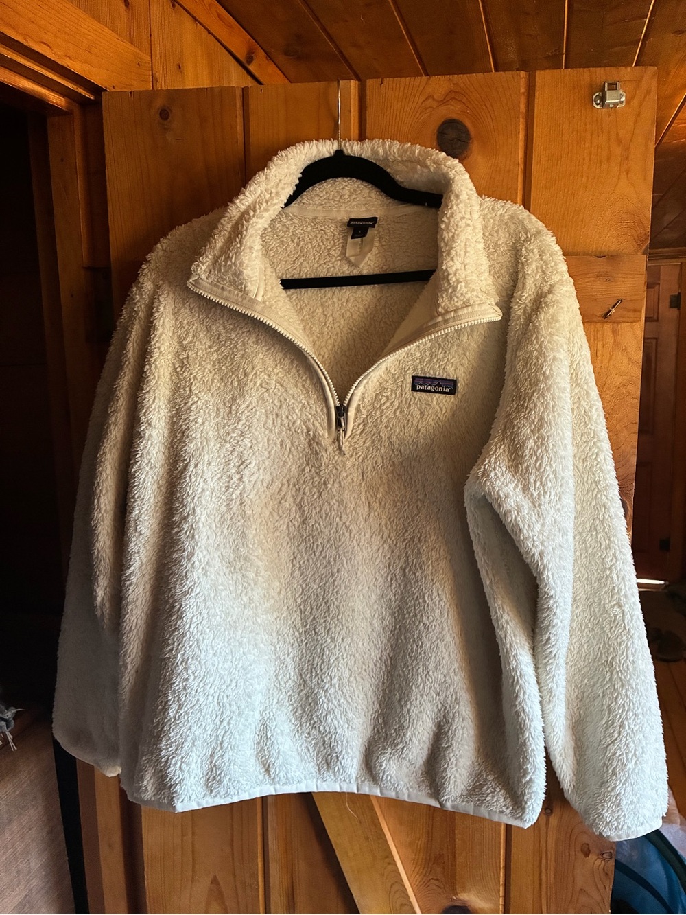 Patagonia Men’s Cream Sherpa Half-Zip Fleece Pullover